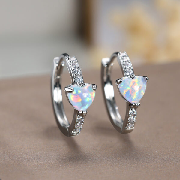 Heart-shaped Micro Inlaid Zircon Ear Clip Women