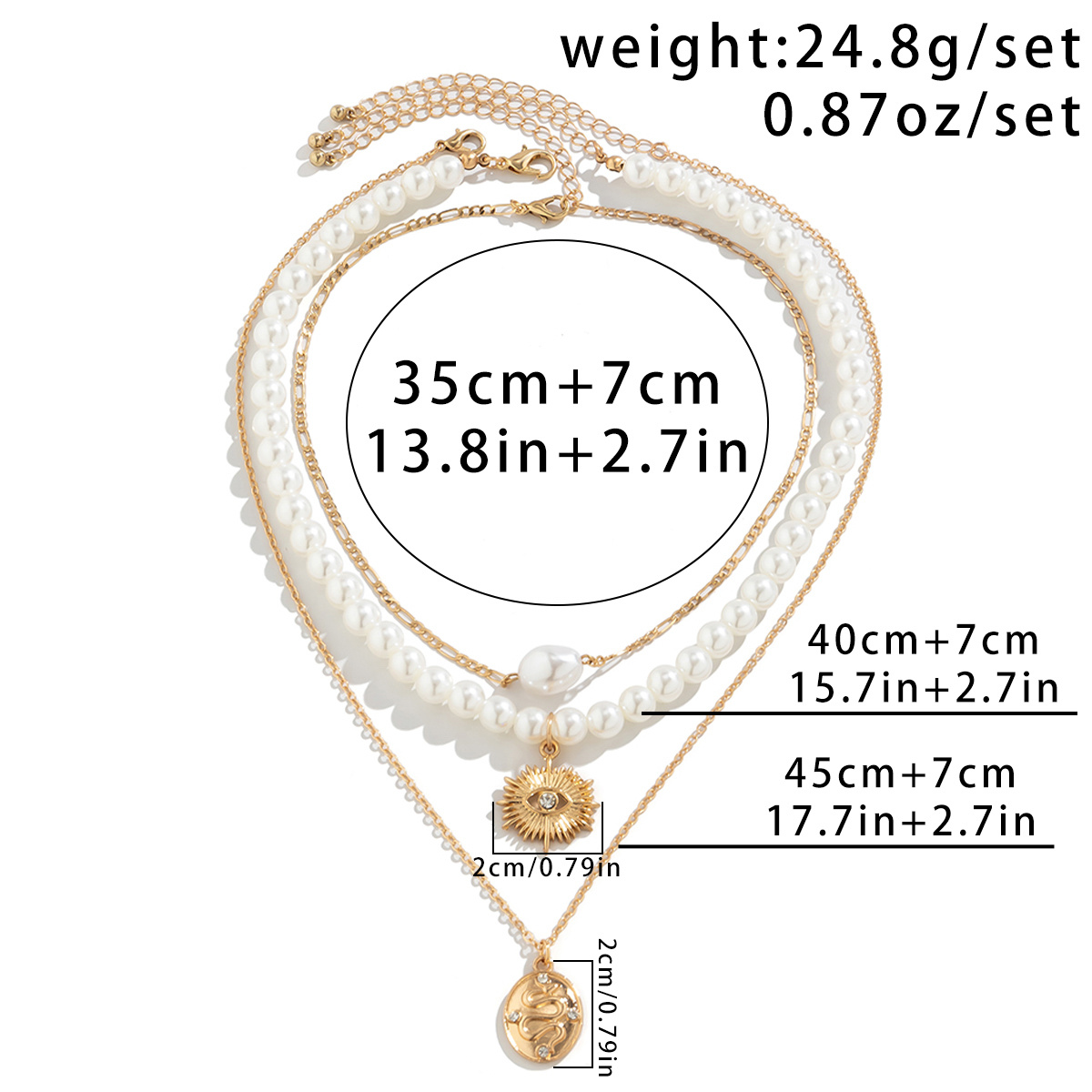 3-piece Set Of Starfish Shell Pearl Necklace - Image 8