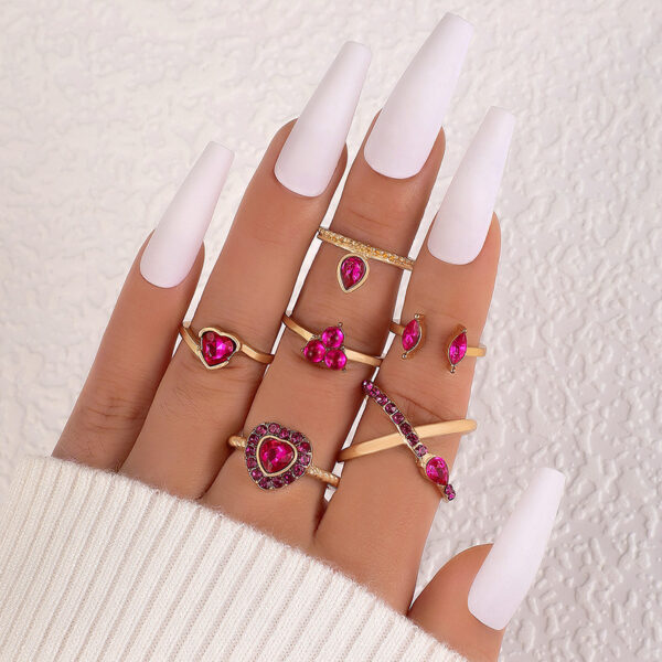 Color Diamond Four-piece Ring - Image 7