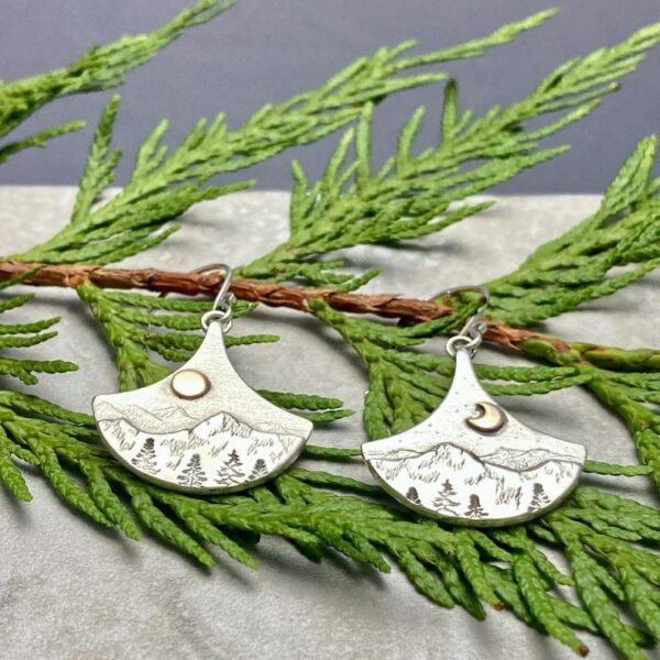 Sun And Moon Electroplated Earrings For Women - Image 4