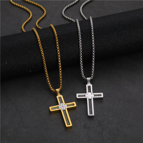 European And American Titanium Steel Long Necklace - Image 2