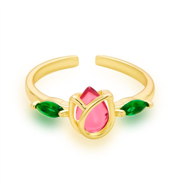 European And American Ornament Tulip Flower Ring Fashion Sweet Flower - Image 10