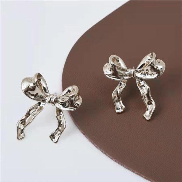 Bow Earrings Simple Style Fashionable And Versatile Earrings - Image 9