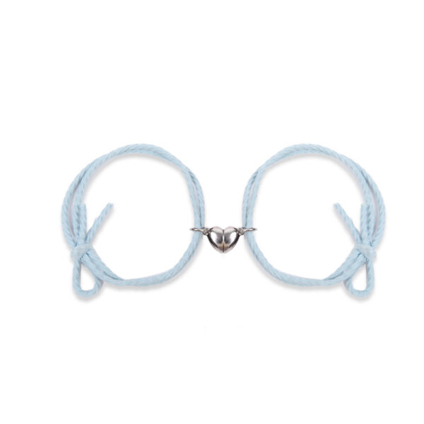 Heart Magnet Pendant Couple Lovers Friendship Bracelet - Image 9