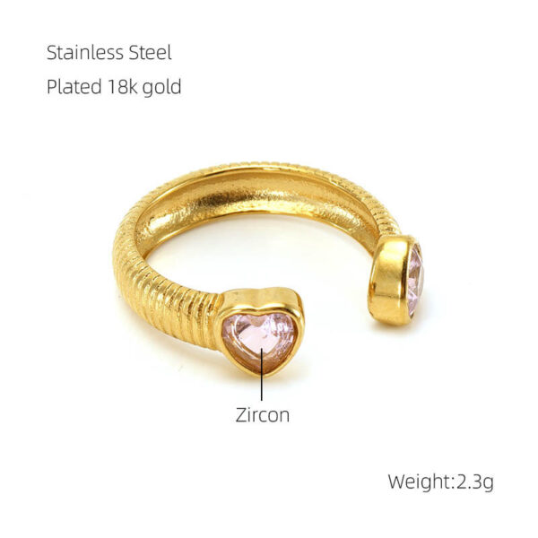 Women's Fashion Temperament Stainless Steel Diamond Ring - Image 2
