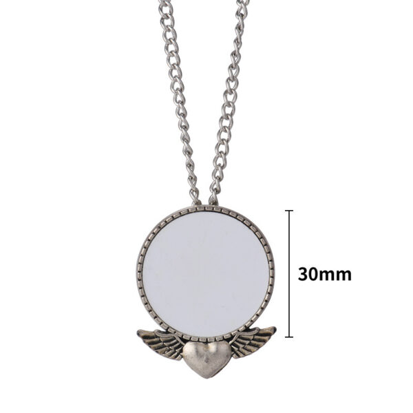 Angel Wings Blank Thermal Transfer Supplies Necklace - Image 9