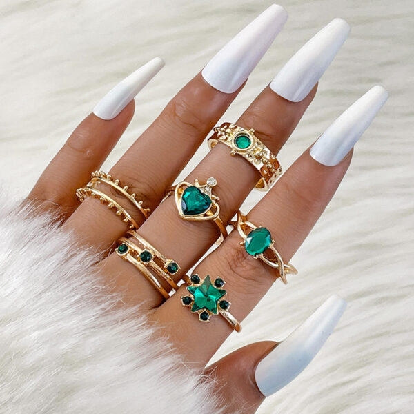 Color Diamond Four-piece Ring - Image 2