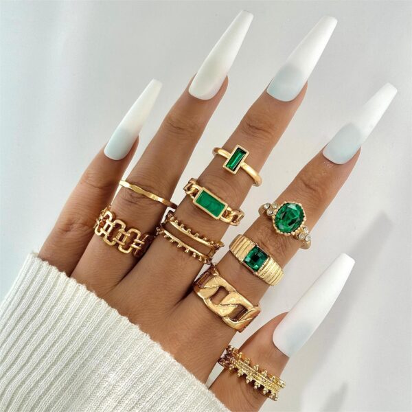 Color Diamond Four-piece Ring - Image 6