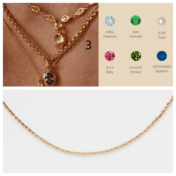 Stainless Steel Twelve Birthday Stone Necklace 12 Birthday Stone Love Pendant Moon Stone Women's Gift Jewelry - Image 10