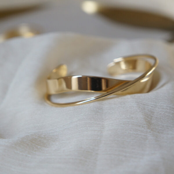 Geometric Cross Bangle Bracelet - Image 7