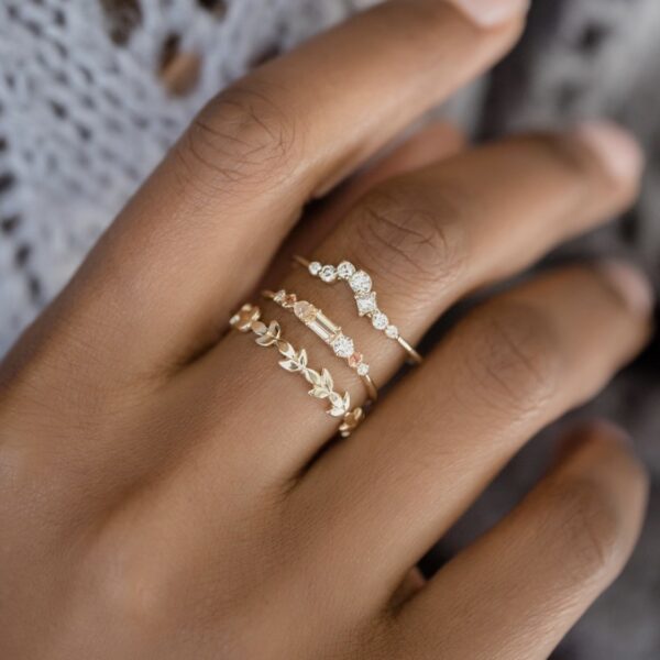 Gold Ring Fashion Ladies Three-piece Set - Image 8