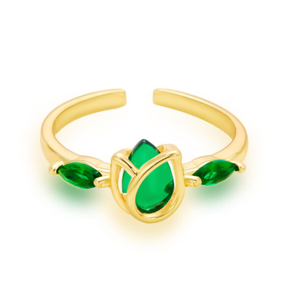 European And American Ornament Tulip Flower Ring Fashion Sweet Flower - Image 6