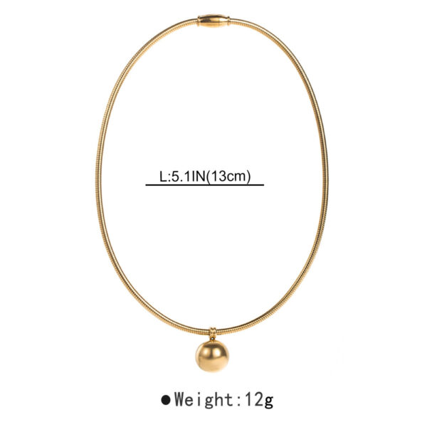 Titanium Steel Vacuum Furnace Inner Plating Elbow Chain Necklace - Image 6