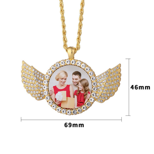 Angel Wings Blank Thermal Transfer Supplies Necklace - Image 6