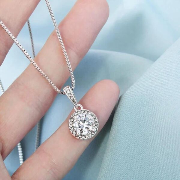 Micro Set Round Bag Carat Diamond Necklace - Image 5