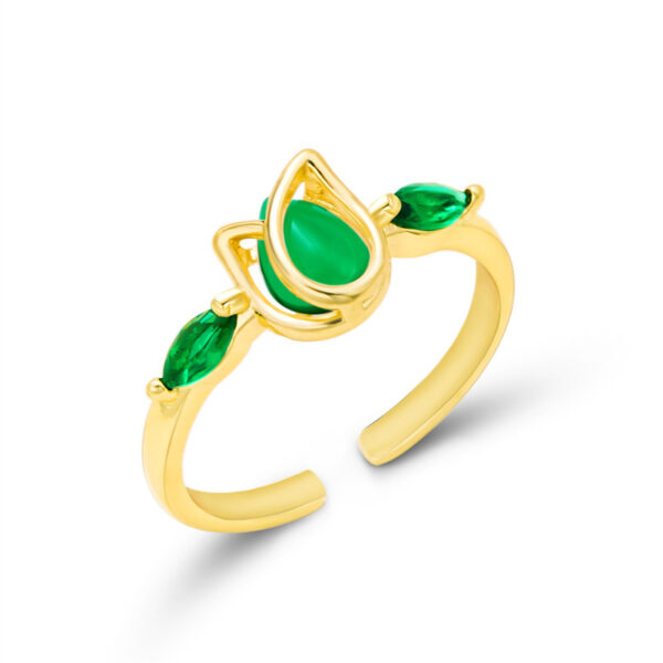 European And American Ornament Tulip Flower Ring Fashion Sweet Flower - Image 9
