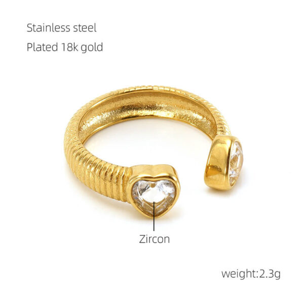 Women's Fashion Temperament Stainless Steel Diamond Ring - Image 6