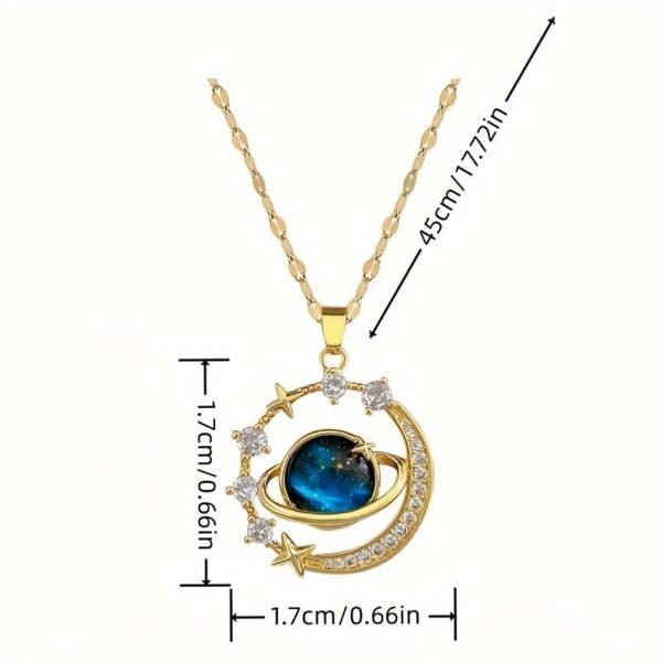 Copper Micro Inlaid Zircon XINGX Pendant Necklace - Image 2