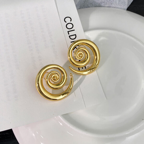 Geometric Rotation 18K Gold Earrings - Image 10