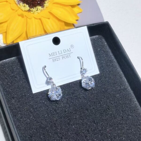 High-grade Fine Zircon-embedded Earrings - Image 2