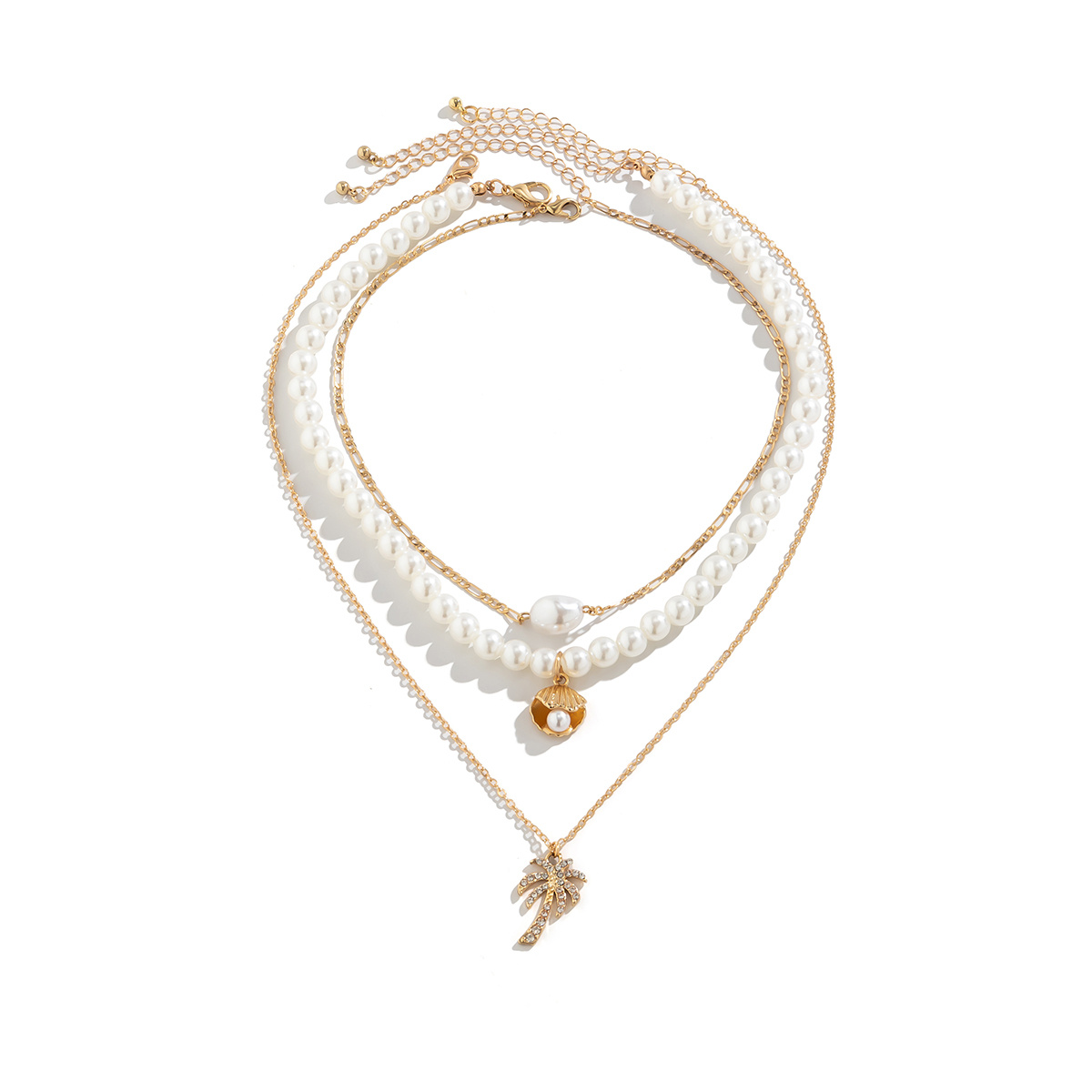 3-piece Set Of Starfish Shell Pearl Necklace - Image 2