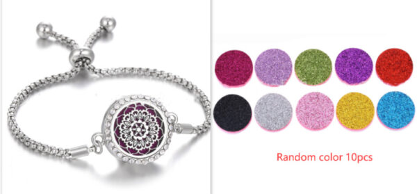 Hollow Stainless Steel Adjustable Aromatherapy Bracelet Jewelry - Image 8