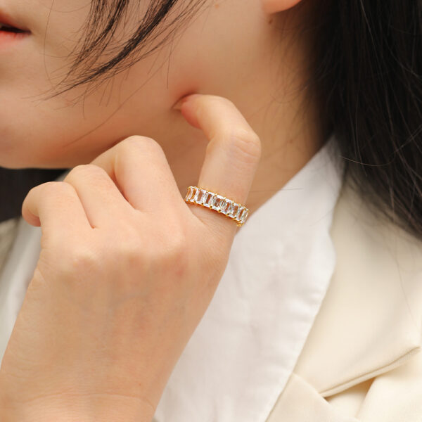 Fashion Diamond-studded Ring Jewelry Light Luxury Minority Colorful Crystals Rings - Image 3