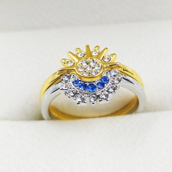Sun And Moon Rings Couple Rhinestones Ring For Love Valentine's Day Jewelry - Image 8