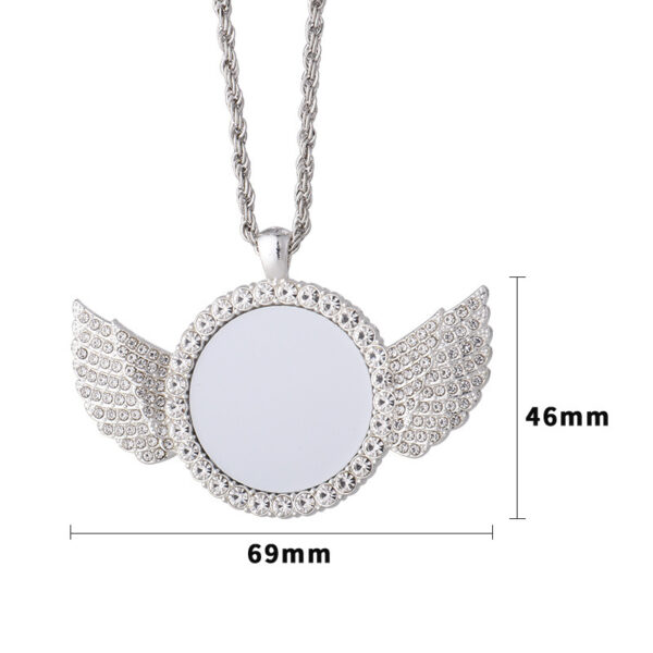 Angel Wings Blank Thermal Transfer Supplies Necklace - Image 10