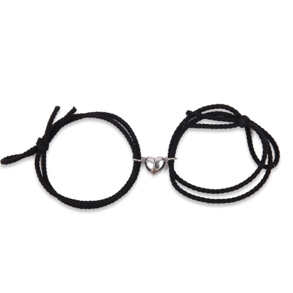 Heart Magnet Pendant Couple Lovers Friendship Bracelet - Image 2