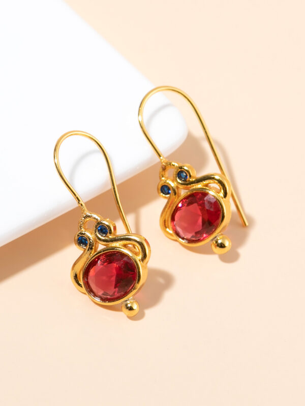 Women's Fashion Personality Vintage Inlaid Earrings - Image 2