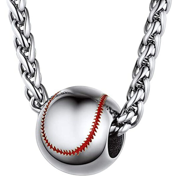 Baseball Necklace Football Hollow Pendant Necklace - Image 2