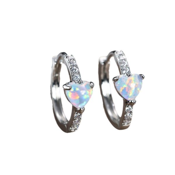 Heart-shaped Micro Inlaid Zircon Ear Clip Women - Image 4