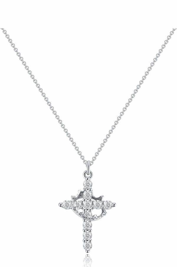 Cross Crown Rotatable Necklace All-match - Image 3