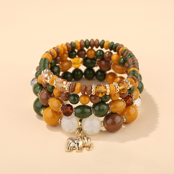 Women's Fashion Elephant Pendant Crystal Bracelet - Image 6
