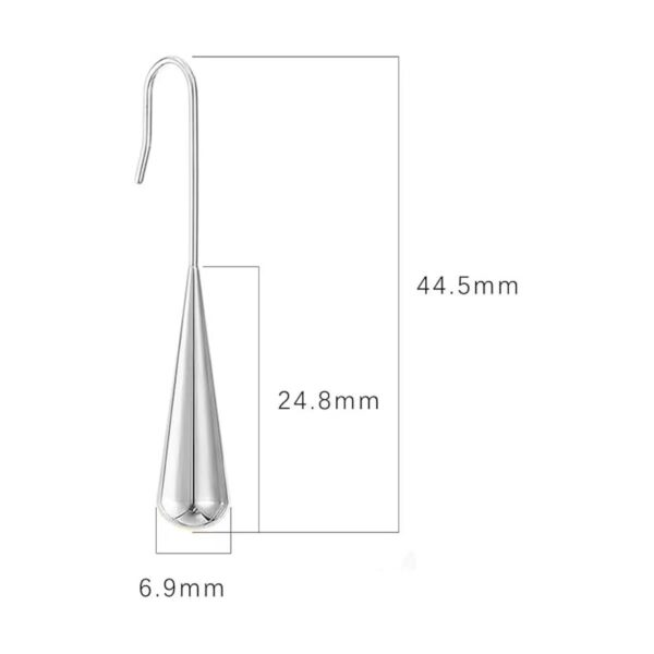 New French Retro Gold Temperament Water Drop Ear Hanging Earrings - Image 2