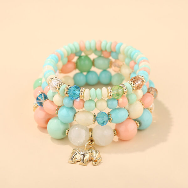 Women's Fashion Elephant Pendant Crystal Bracelet - Image 3