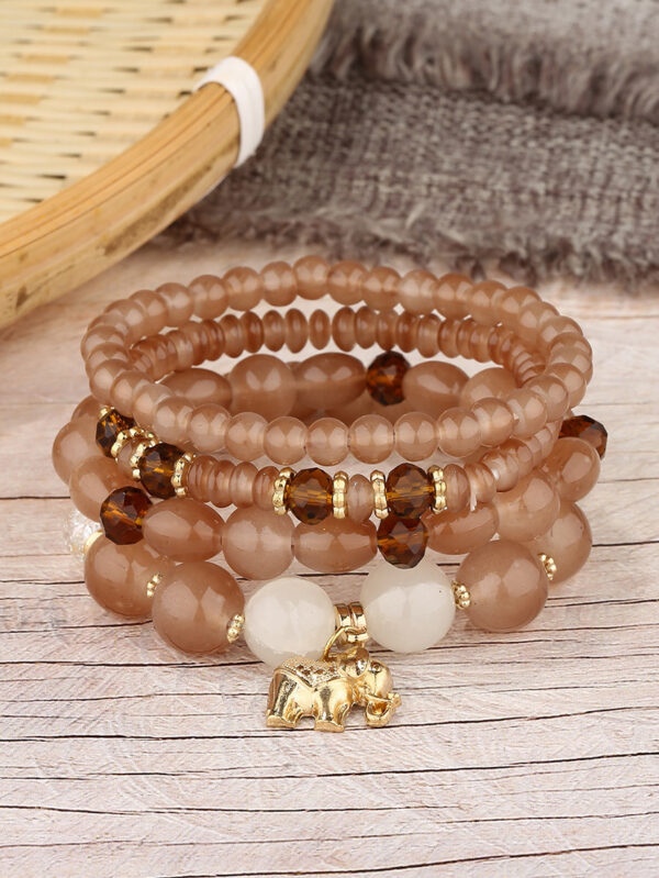 Women's Fashion Elephant Pendant Crystal Bracelet - Image 9