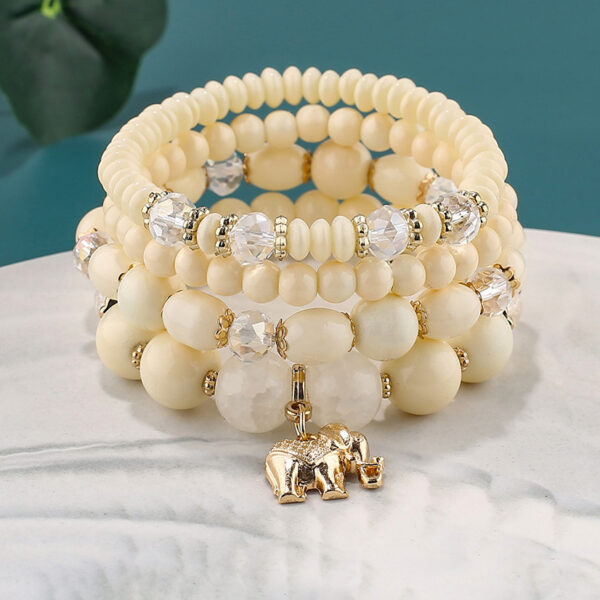 Women's Fashion Elephant Pendant Crystal Bracelet - Image 4