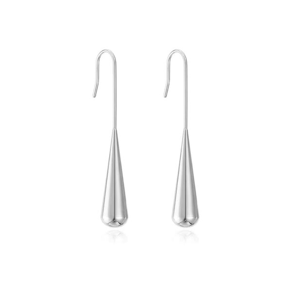 New French Retro Gold Temperament Water Drop Ear Hanging Earrings - Image 3