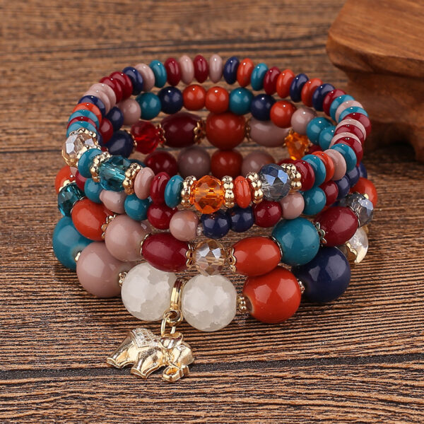 Women's Fashion Elephant Pendant Crystal Bracelet - Image 7