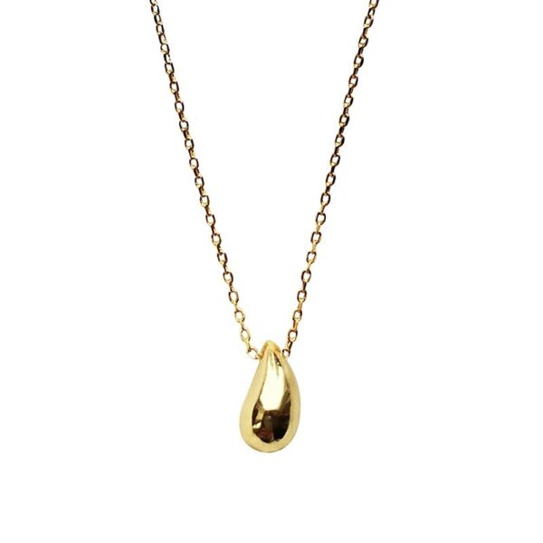 Water Drop Titanium Steel Necklace Female Light Luxury Minority Design Pendant Clavicle - Image 7