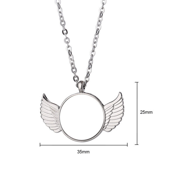 Angel Wings Blank Thermal Transfer Supplies Necklace - Image 5