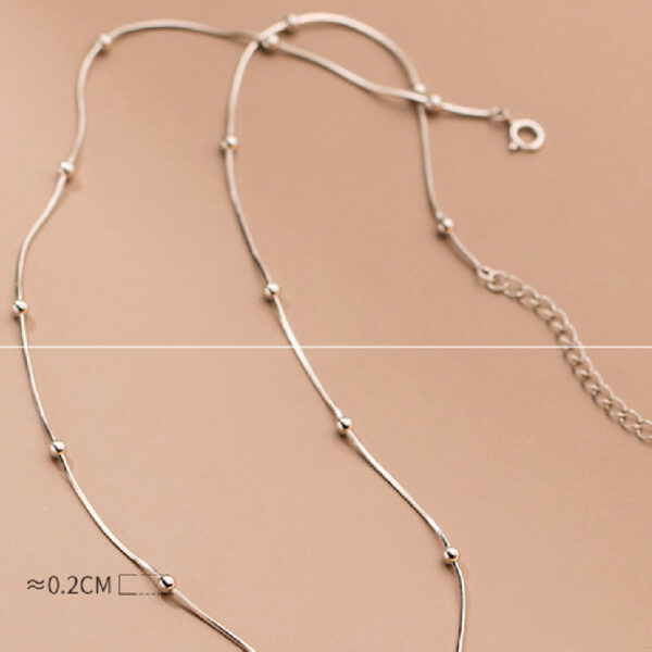 Sterling Silver Simple Light Luxury Necklace - Image 3