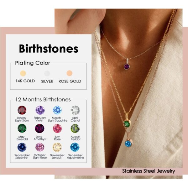 Fashion Personality Element Birthstone Necklace - Image 5