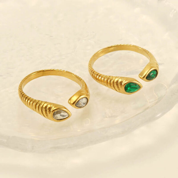 Women's Fashion Temperament Stainless Steel Diamond Ring - Image 4