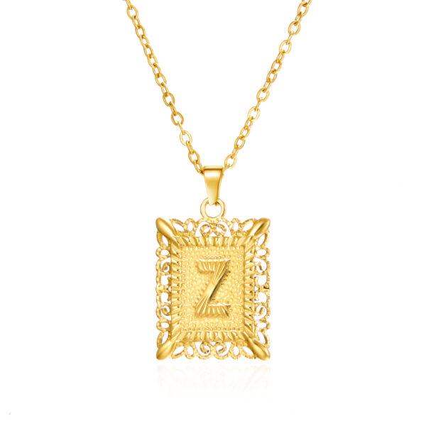 Stainless Steel Initial Letter Necklace For Women Men Gold Color 26 Alphabet Clavicle Chain Choker Birthday Party Jewelry Gifts - Image 7