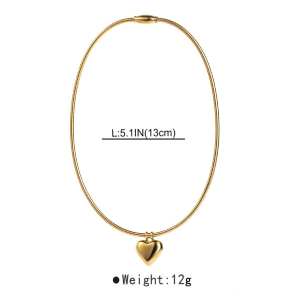 Titanium Steel Vacuum Furnace Inner Plating Elbow Chain Necklace - Image 3