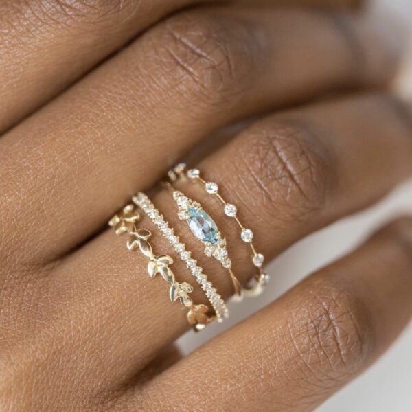 Gold Ring Fashion Ladies Three-piece Set - Image 2