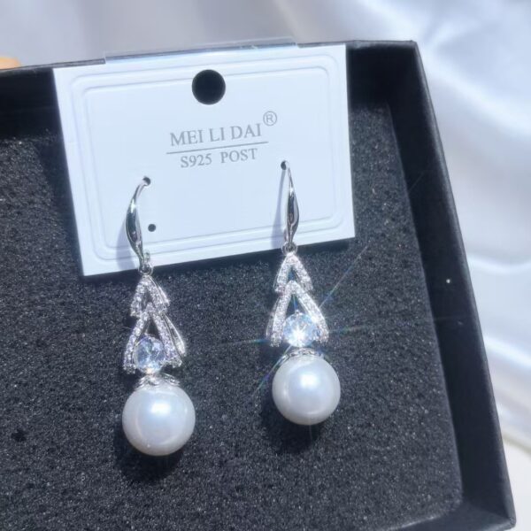 High-grade Fine Zircon-embedded Earrings - Image 5